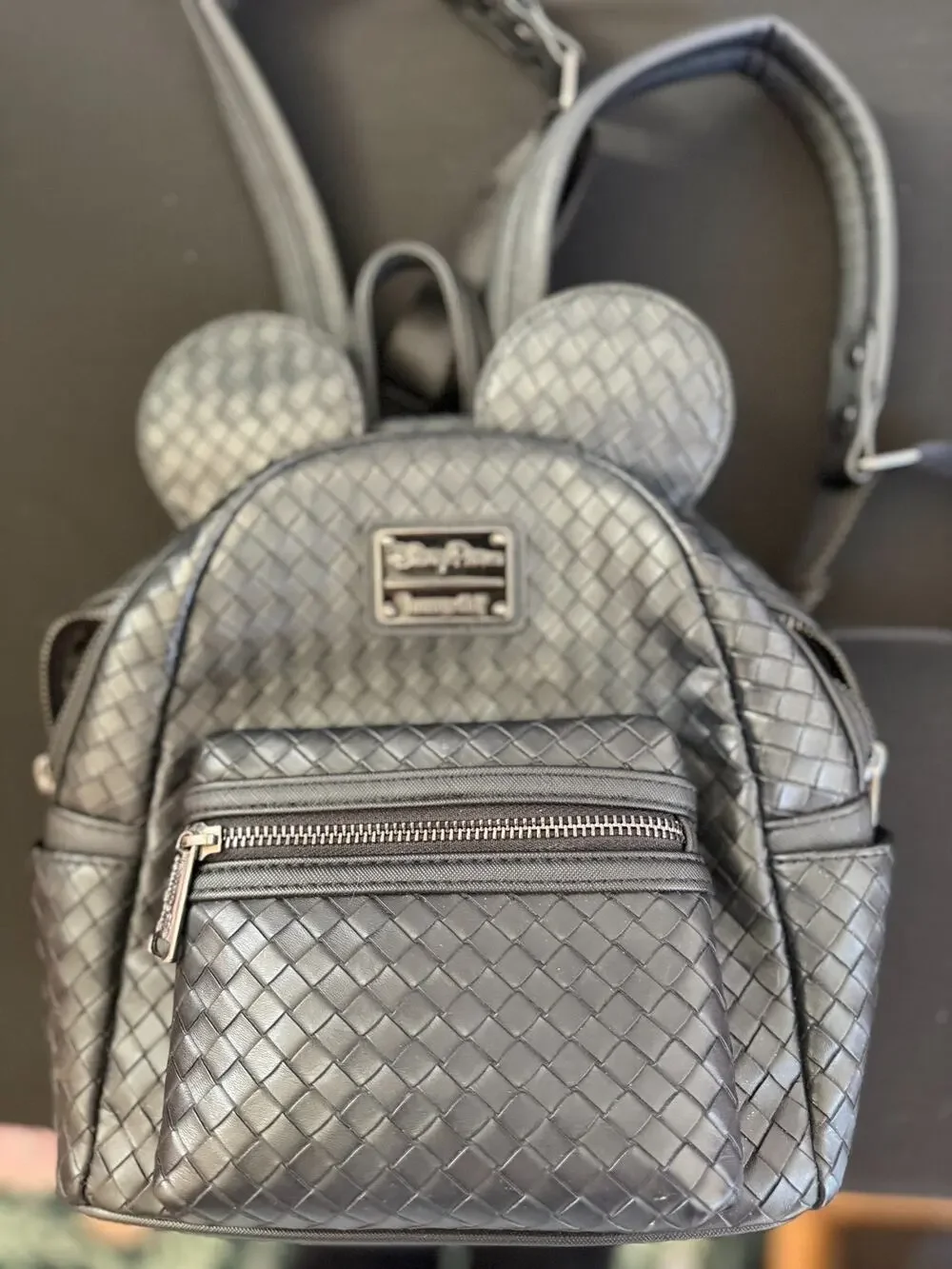 Loungefly Mickey Mouse Texture Mini Backpack Disney Fashion Bag.